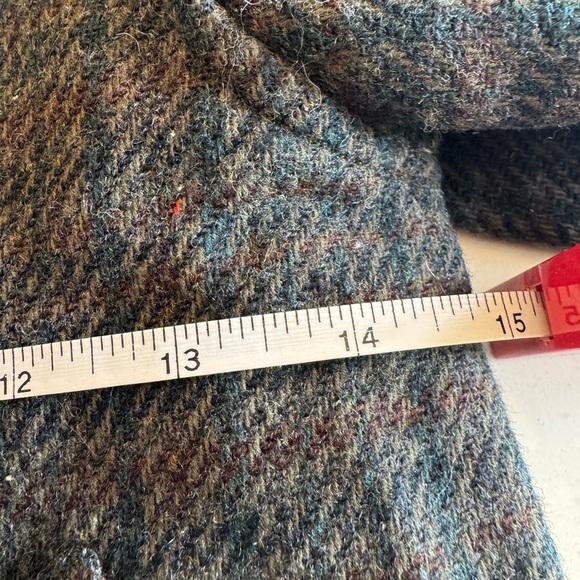 Vintage Jacobson's Wool Plaid Pea Coat Removable Liner Button Front / 4T - Picture 11 of 16